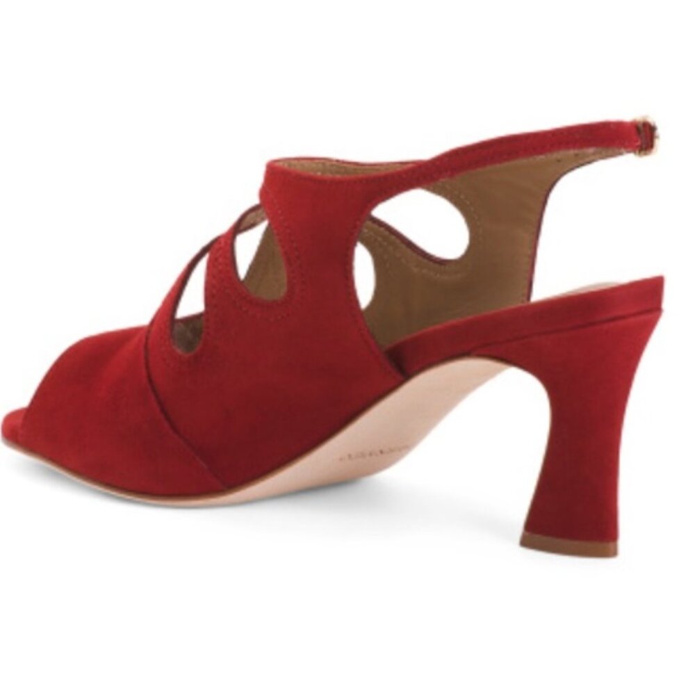 Bernardo Red Suede Nili Dress Pumps - NWT - Size 7 - Sold out color! - Picture 2 of 3